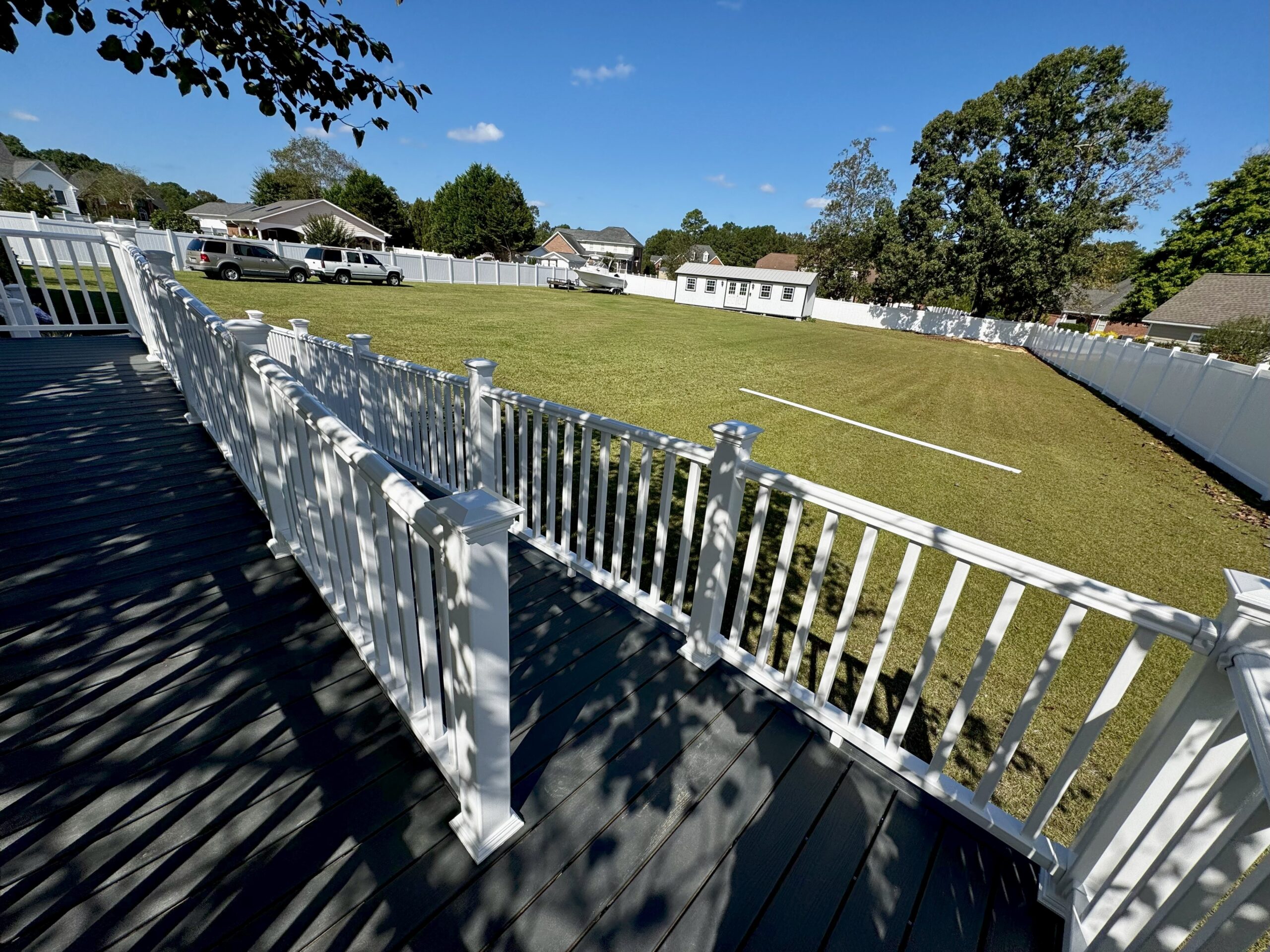 Titan Decks - Custom Trex Clamshell composite ramp built in Harnett County, NC.