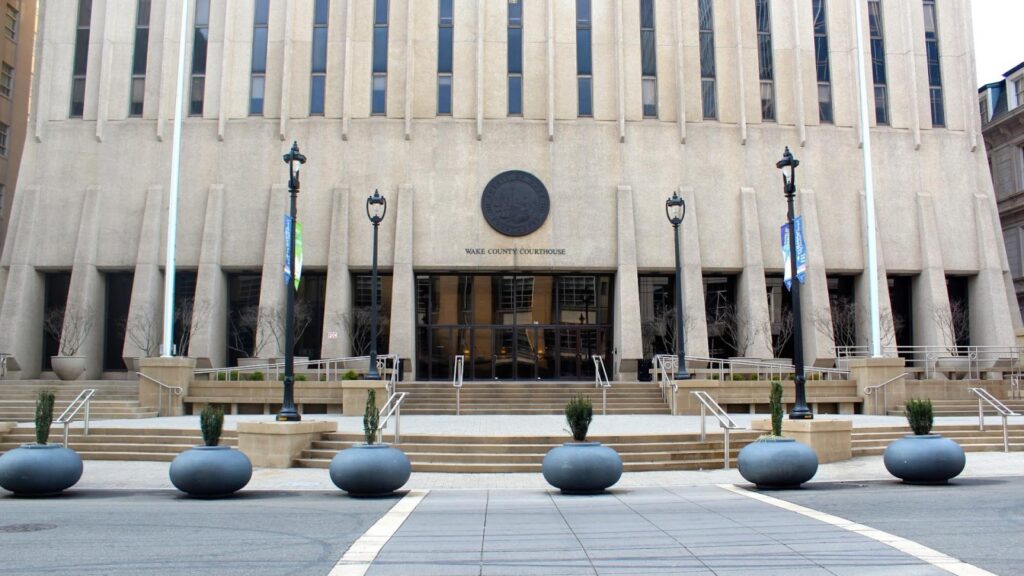 Titan Decks service area - The Wake County Justice Center and Courthouse in downtown Raleigh, NC.