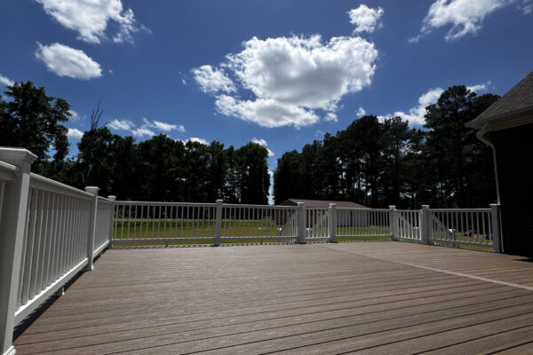 Titan Decks- Local Deck Builder-NC- New Trex Composite Toasted Sand Deck Build After Photo 10