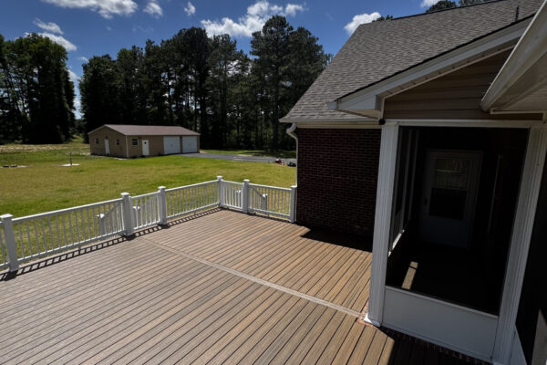 Titan Decks- Local Deck Builder-NC- New Trex Composite Toasted Sand Deck Build After Photo 11 Titan Decks- Local Deck Builder-NC- New Trex Composite Toasted Sand Deck Build After Photo 11