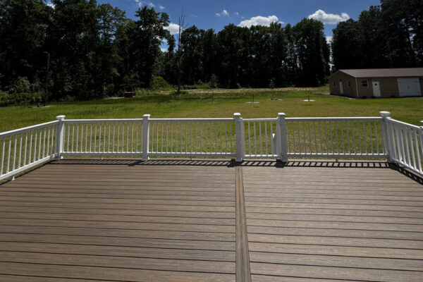 Titan Decks- Local Deck Builder-NC- New Trex Composite Toasted Sand Deck Build After Photo 14