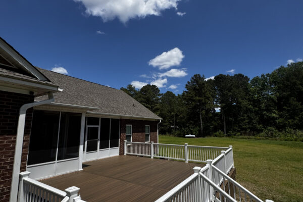 Titan Decks- Local Deck Builder-NC- New Trex Composite Toasted Sand Deck Build After Photo 4 Titan Decks- Local Deck Builder-NC- New Trex Composite Toasted Sand Deck Build After Photo 4