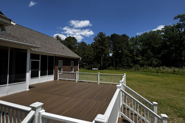 Titan Decks- Local Deck Builder-NC- New Trex Composite Toasted Sand Deck Build After Photo 9 Titan Decks- Local Deck Builder-NC- New Trex Composite Toasted Sand Deck Build After Photo 9