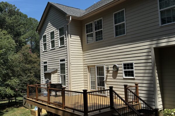 Custom Trex Golden Hour composite deck resurface and extension in Mount Holly NC - Photo 6